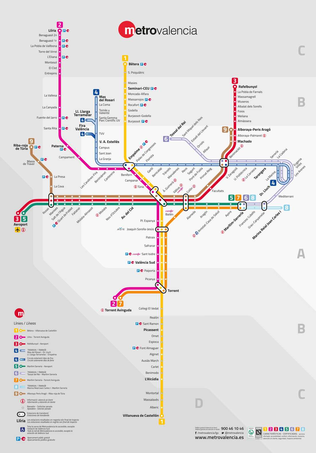 Metro Map of Valencia