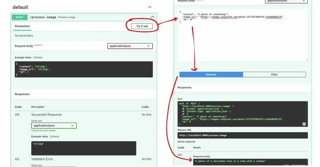 Example of how to test the API