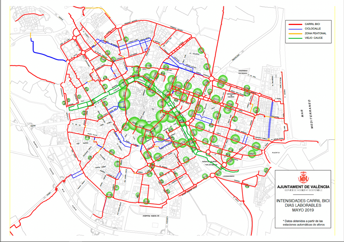 Bicycle Map of Valencia